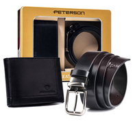 PETERSON PTN ZM80 leather wallet+strap set