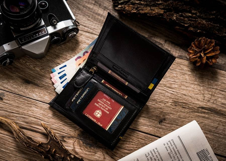 Portfel skórzany RFID PETERSON PTN 324-P-UP UA