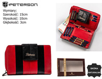 Portfel skórzany PTN KA-18 Red+Black