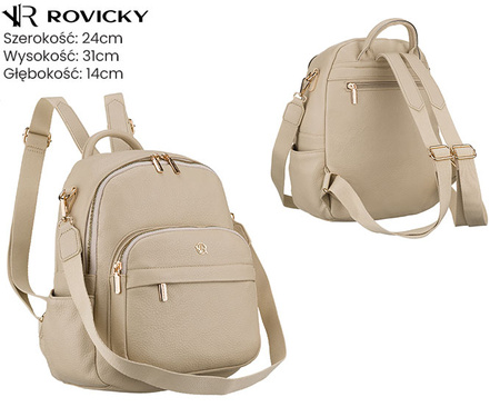 Plecak damski PU R-KP-22-A19 Beige