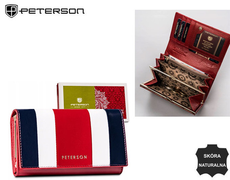 Portfel skórzany RFID PETERSON PTN PL-466 Multi