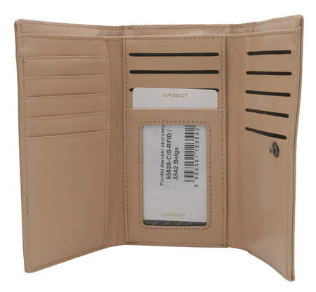 Women's leather wallet 55020-CIS-3542 BEIGE