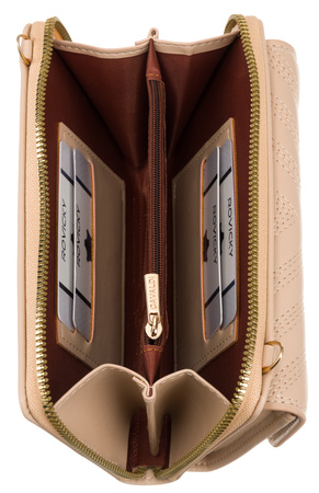 PU handbag-wallet M-11-7935 Beige