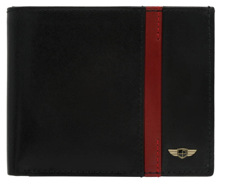 Men's leather wallet PTN N01-VTP BL-RED