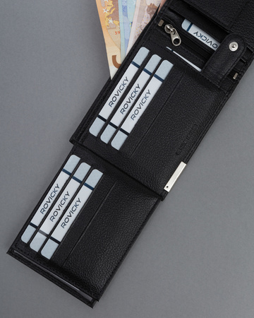 Portfel męski skórzany N992-P-PDM-BL Black