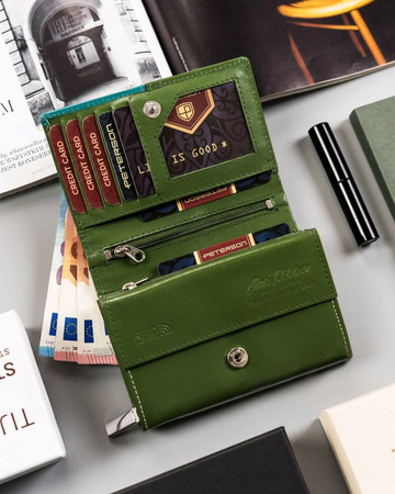 PETERSON PTN RD-02-GCL-Y RFID leather wallet