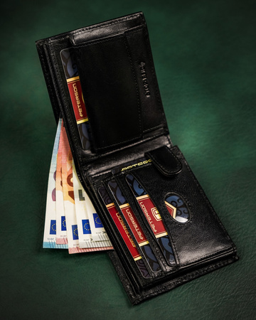 Portfel skórzany RFID PTN 334-P Black