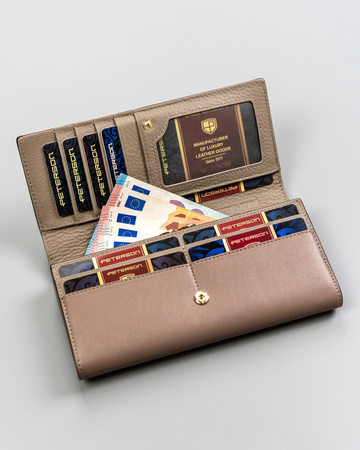 PTN SM-467 Grey leather wallet