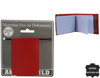 Skórzane etui na dokumetny 301-BL Red
