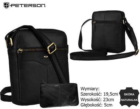 Torba skórzana + Etui PTN 711E-OPU Black