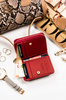 Women's wallet patent Saffiano leather PTN PH33-1-SAF Red