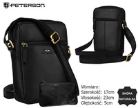 Torba skórzana + Etui PTN 704E-OPU Black