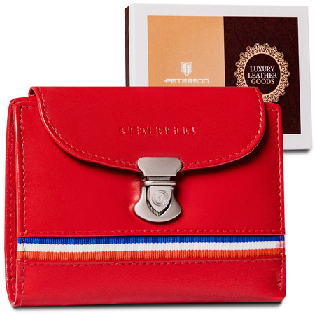 Portfel damski skórzany PTN RD-26-GCL-A Red