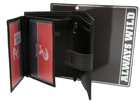 Portfel męski skórzany RM-04L-DBF-BL Black