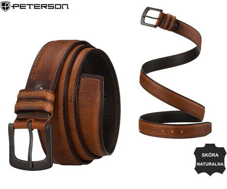 Pasek męski skórzany PTN LTP-32 Brown