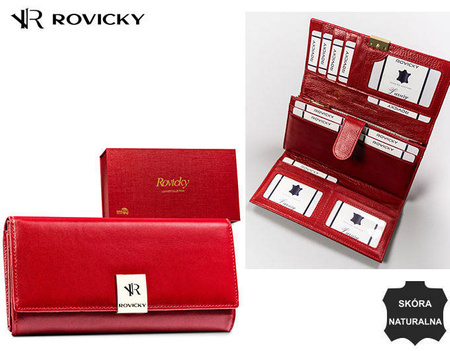Portfel skórzany RFID ROVICKY R-42102-SG
