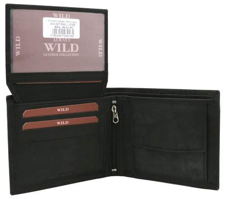 Portfel męski skórzany AW-N7-MAL Black