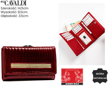 Portfel damski skórzany 55020-CRY-RS-BL RED