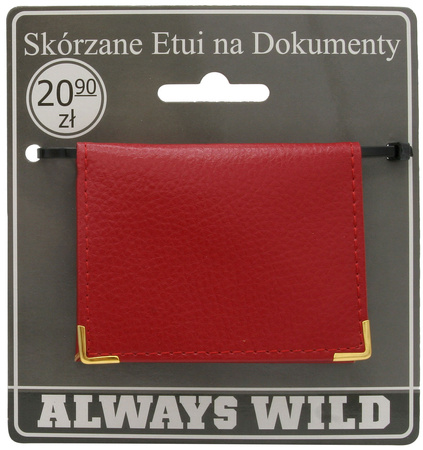 Skórzane etui na dokumetny 302-BL Red