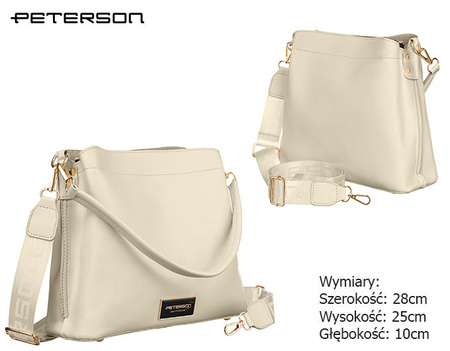 Torebka damska PU PTN H3655 Ecru