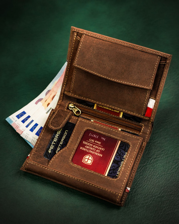 PETERSON PTN 317PW-04 2-1-4 RFID leather wallet