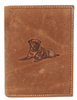 RFID Men's leather wallet adorned with a dog engraving Always Wild N4-CHM-DOG