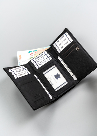 Portfel damski skórzany na blistrze PX23-20-BL Black