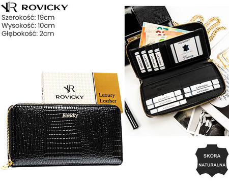 Portfel damski skórzany RH-25-1-RS Black