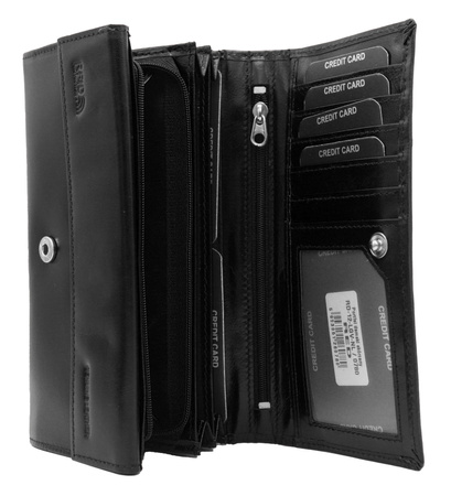 Portfel damski skórzany RD-12-LGV-NL Black