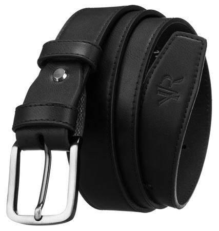 Men's Gift Set: Wallet and Belt Made of Eco-Leather Rovicky R-N004-120-PU03 BLACK