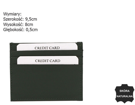 Skórzane etui na karty CC323-ACL Green