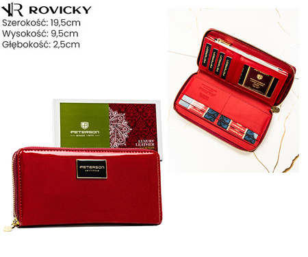 Portfel damski skórzany PTN PH25-1-SAF RED