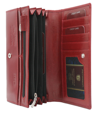 Portfel damski skórzany PTN 1680177-TVT Red