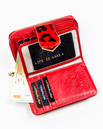 Portfel damski skóra+PU PTN PS115-PDS Red