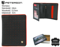 Peterson wallet sk. PTN 303.03 Black+red