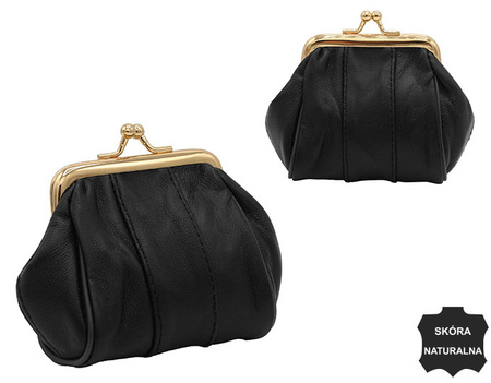 Leather coin purse 662 Black No Logo