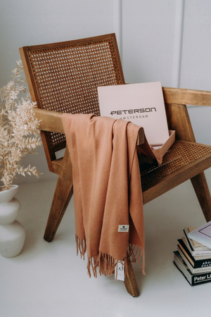 Large Women's Scarf with Fringes Peterson PTN SPV73 Dark Yellow