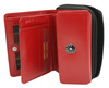 A horizontal women's wallet crafted from genuine leather PTN D17-NGV Red