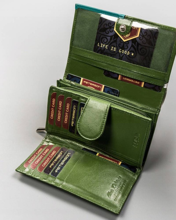 Portfel skórzany RFID PETERSON PTN RD-21-GCL-Y