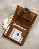 Leather wallet with an embossed image of a horse RFID ALWAYS WILD N4L-CHM