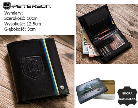 PETERSON 303UP-5590 RFID leather wallet
