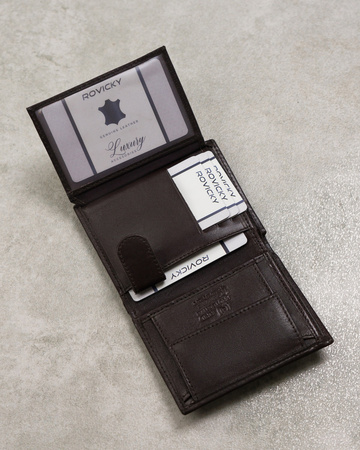 Portfel męski skórzany N0036-P-SCR D.Brown