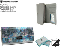 Portfel skóra + PU PTN PX22-1-NPK Blue