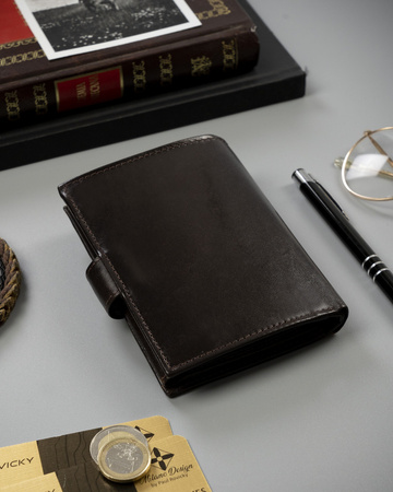 Men's leather wallet N62L-RVT-3227 D.Brown