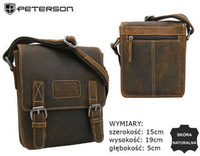 Leather bag PETERSON PTN 996-S-HUN