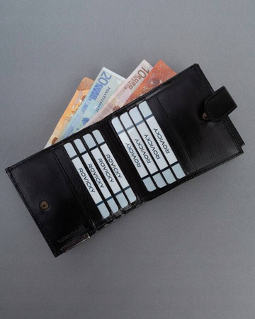 Portfel męski skórzany RM-01L-BCF-BP Black