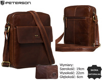 Torba skórzana + Etui PTN 719-TUM Brown