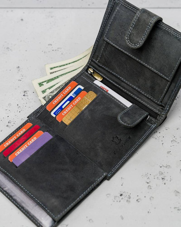 Portfel męski ze skóry naturalnej ALWAYS WILD N4L-P-CHM