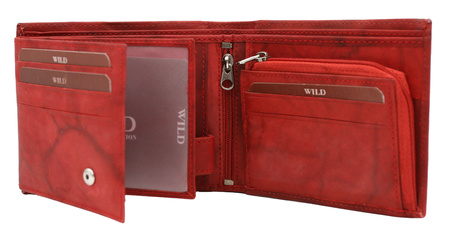 Portfel męski skórzany AW-N5-MAL Red