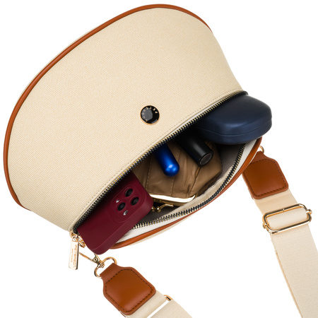 Saszetka-Nerka PU PTN MIS-07 Ecru-Brown